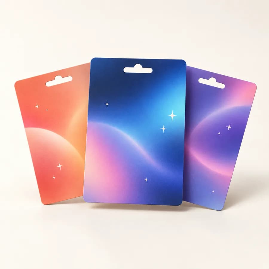 Illustration : ensemble de cartes cadeaux numériques neutres