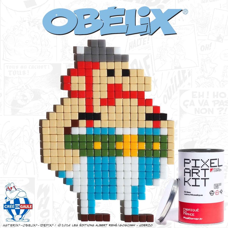 Kit de mosaïque Pixel Corner Obélix sous licence officielle