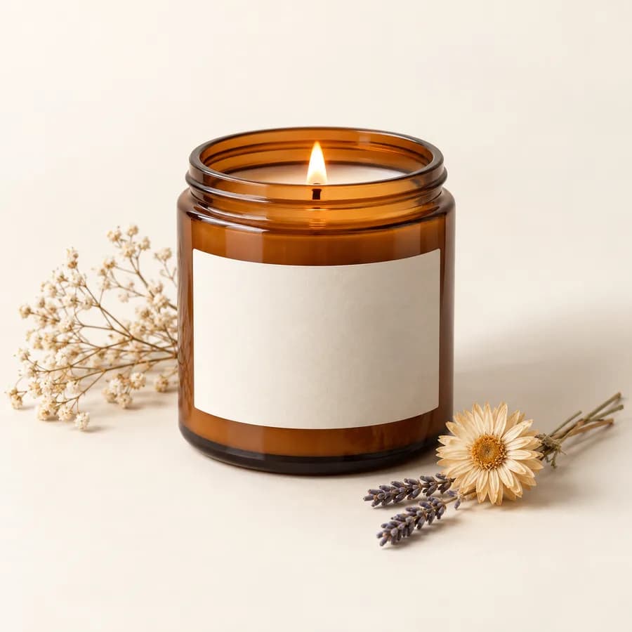 Illustration : bougie parfumée artisanale