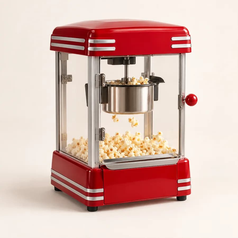 Illustration : appareil à popcorn rétro
