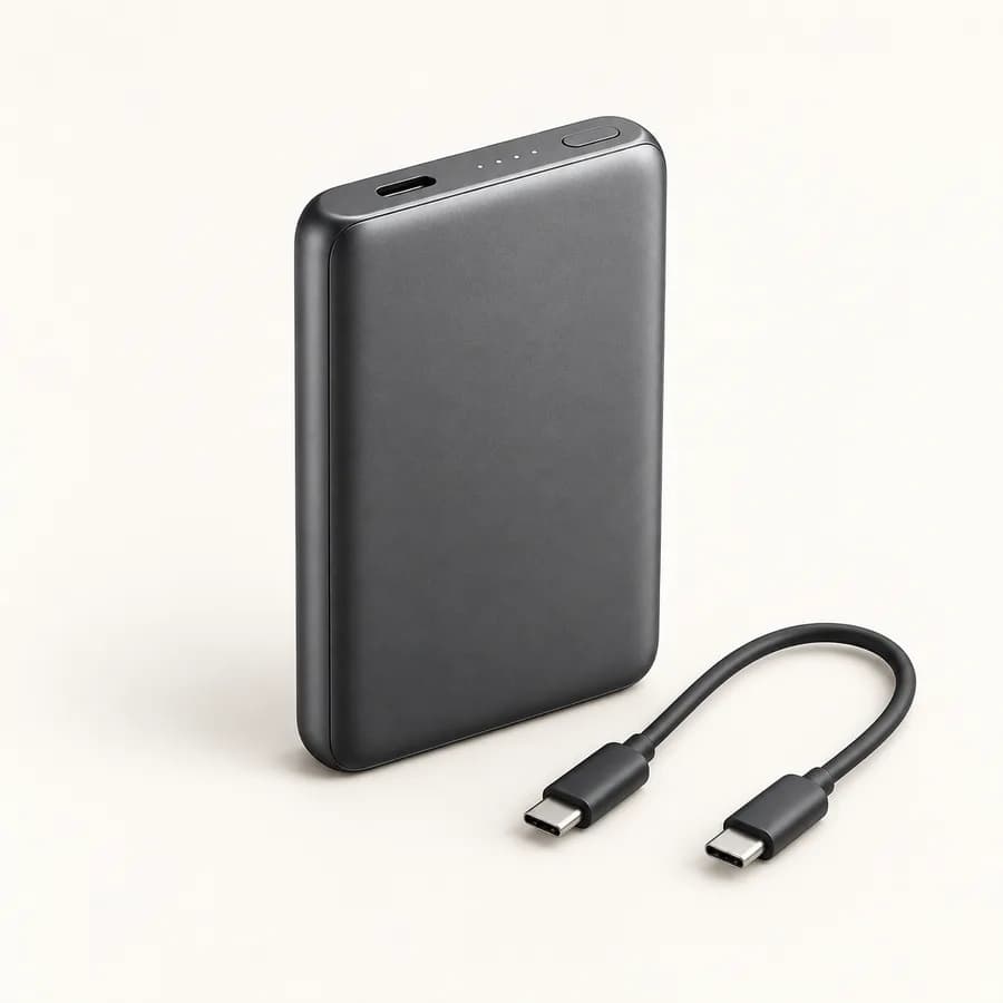 Illustration : batterie externe compacte