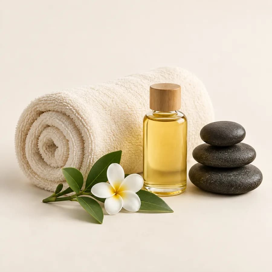 Illustration : coffret évoquant un massage bien-être